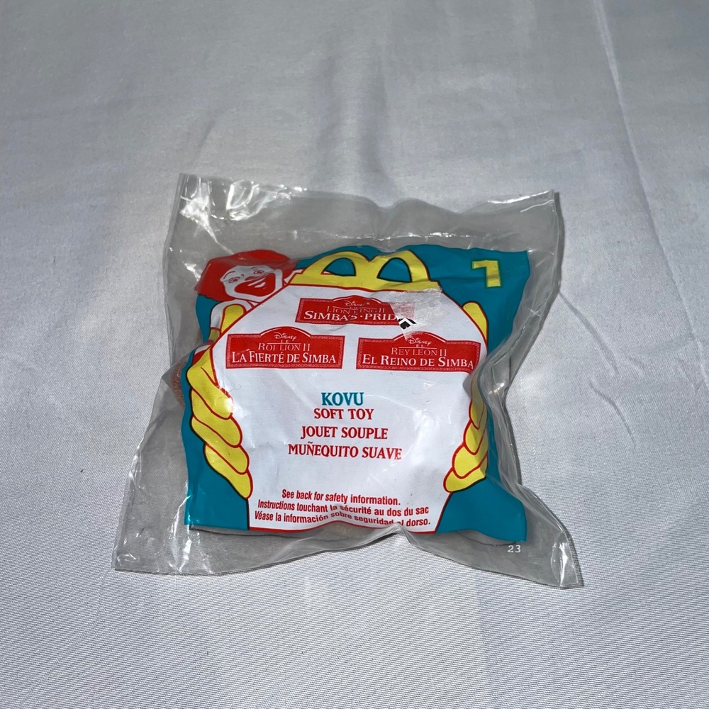 Vintage 1998 McDonalds Lion King II Simbas Pride Kovu Soft‎ Toy Sealed New